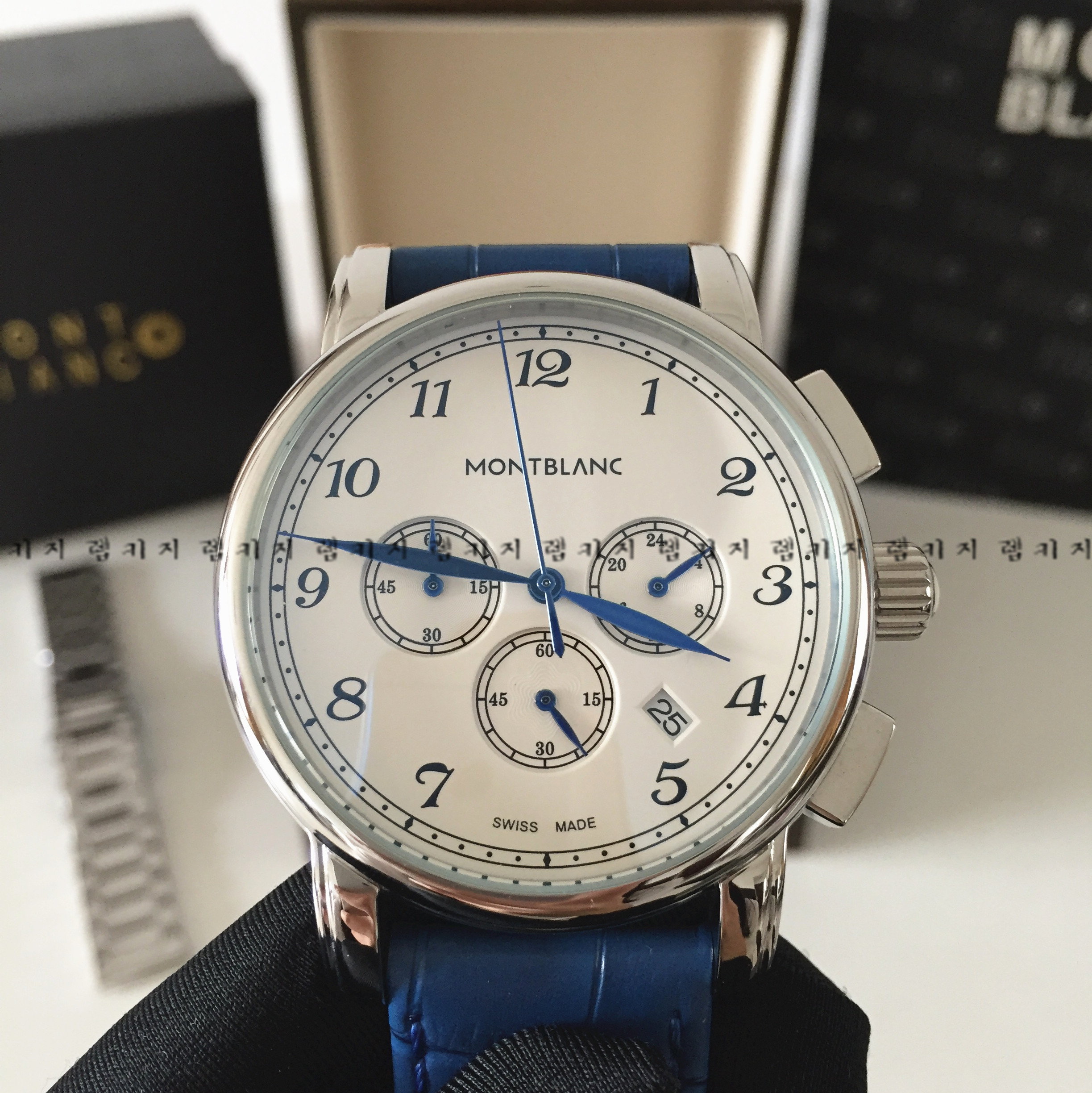 몽블랑 스타레거시 박서준 가죽시계